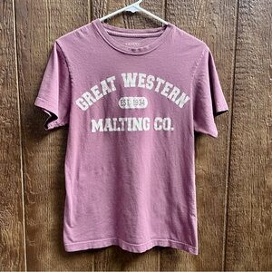 Vintage Purple/Mauve Ouray T-shirt, Great Western Malting Co., Size Small